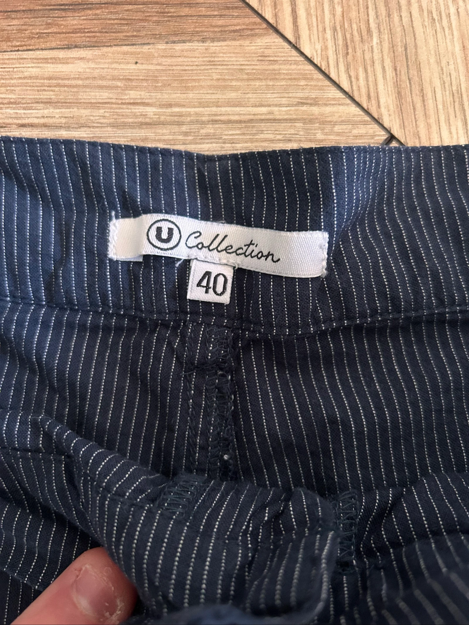 Navy blue striped 'nautical' style shorts U Collection – Size 40 – photo 7